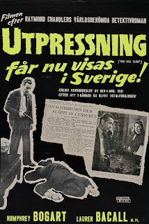 UTPRESSNING. Cartel, estreno 1960: 70 x 100. Suecia, EL SUEÑO ETERNO. The Big Sleep. 1946. Estados Unidos. Dirección: Howard Hawks. Reparto: Humphrey Bogart, Lauren Bacall, John Ridgely, Martha Vickers, Dorothy Malone, Regis Toomey, Elisha Cook Jr., Peggy Knudsen, Charles Waldron, Charles D. Brown, Bob Steele, Elisha Cook Jr., Louis Jean Heydt.