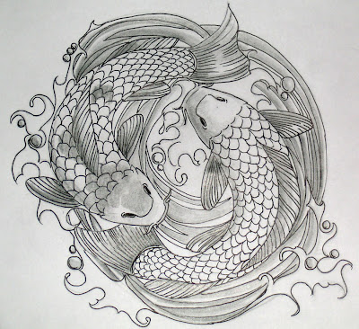 Koi Fish Tattoo Designs Sketch Collection 8