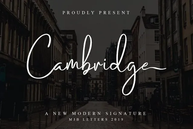 Cambridge Modern Signature Font