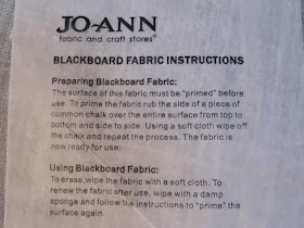 framed chalkboard fabric