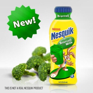 Nesquik debuts broccoli flavored milk