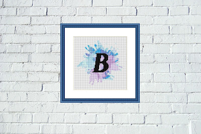 Letter B cross stitch pattern - Tango Stitch