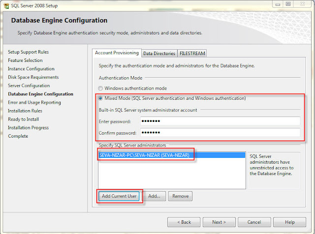 Cara Install SQL SERVER 2008