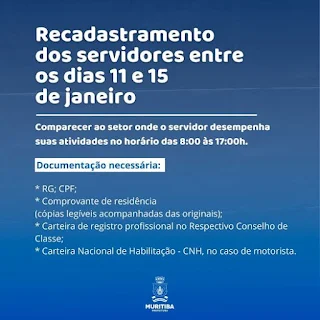 recadastramento de funcionários