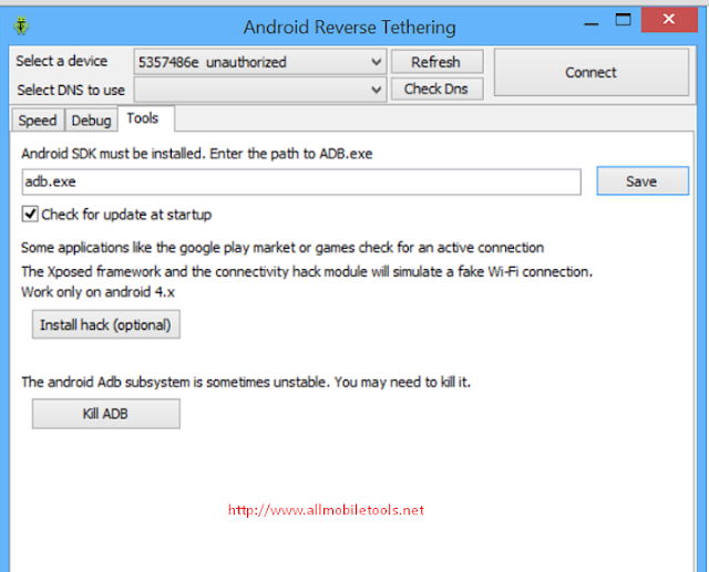 Android Reverse Tethering Tool Latest Version V3.19 Free Download