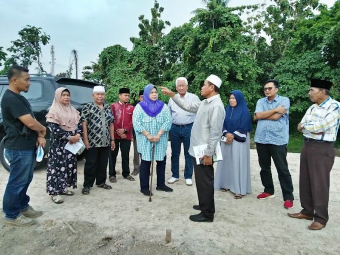 Perantau Malaysia Donatur Pembangunan Mesjid Yayasan Al-Mughni, Kunjungi Lokasi Pembangunan Mesjid