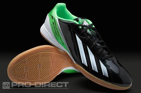 Sepatu Futsal Adidas F10 TRX IC - Black White Green ~ kios 