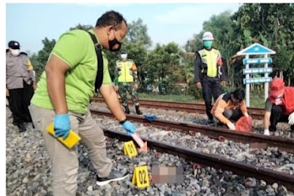 Potongan tubuh tercecer diperlintasan KA Trowulan Mojokerto