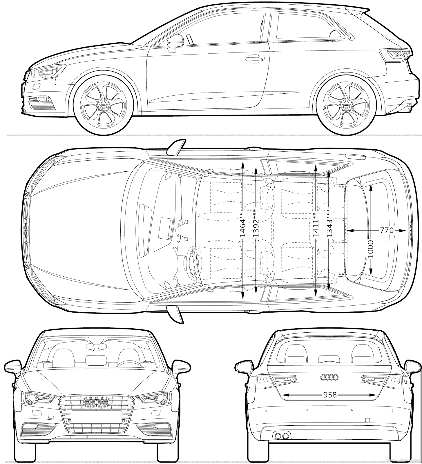CGfrog Most Loved Car Blueprints for 3D Modeling