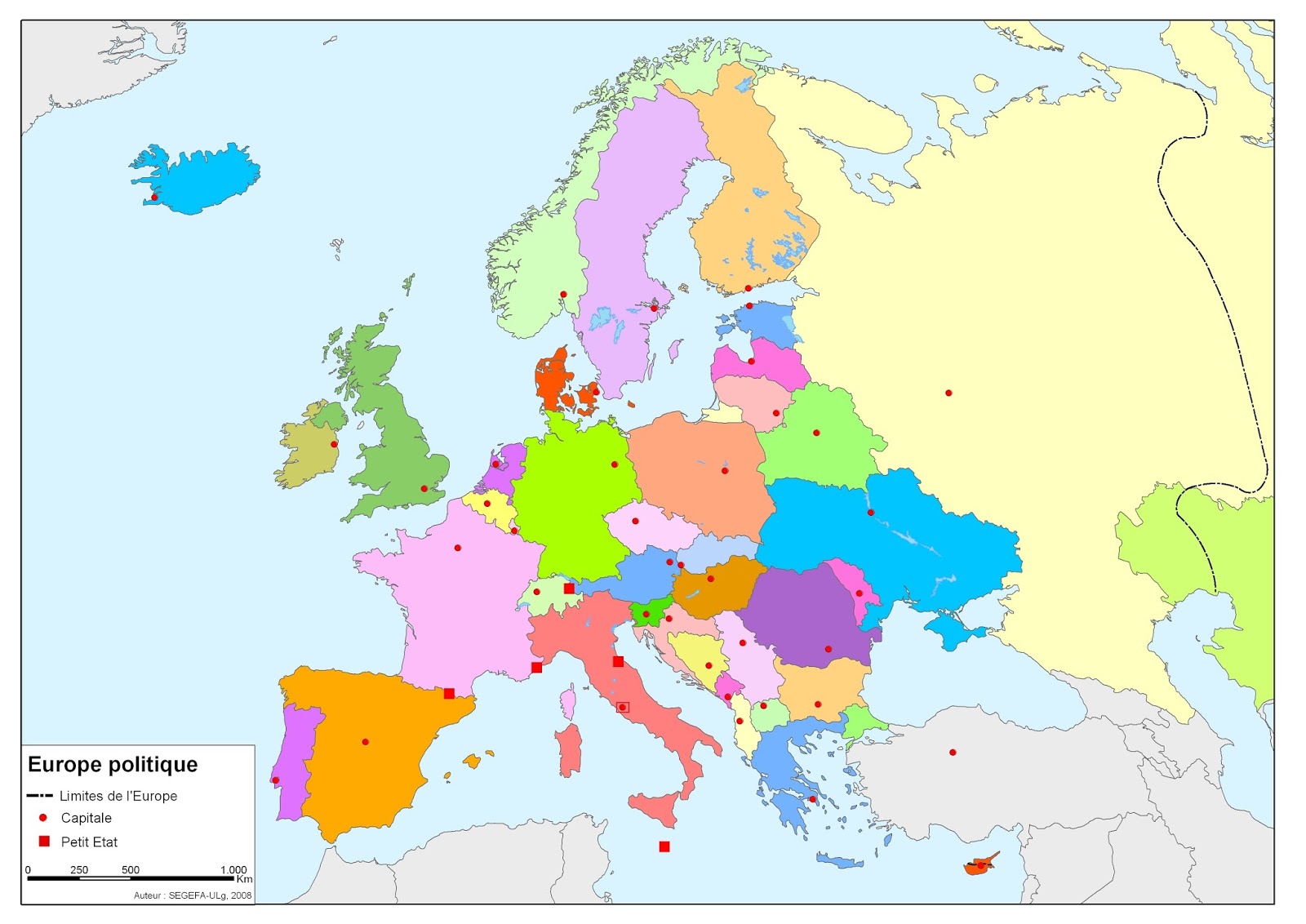 Carte Muette Europe 2013