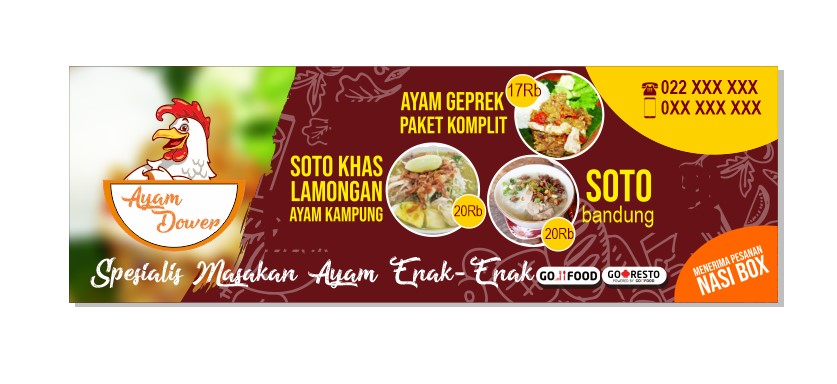 3 Contoh Spanduk  Banner Untuk Warung Makan  Minum Format 