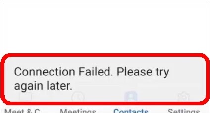 How To Fix Zoom Meet App Connection Failed. Please Try Again Later Problem Solved