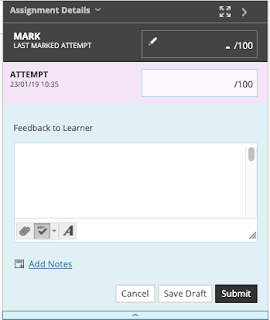 Feedback to learner box