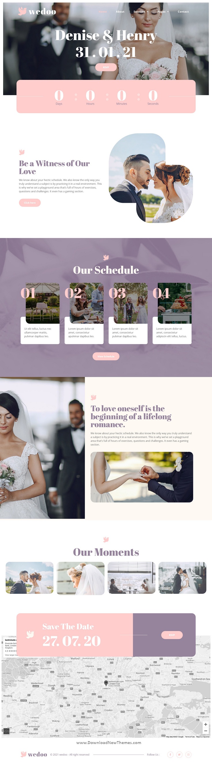 Online Wedding Invitation Elementor Template Kit