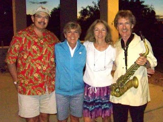 Posing with Bryan and Michele Savage at the Two Rivers Winery's Jazz among the Grapevines event