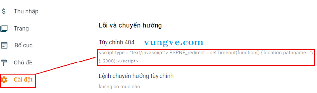 Tùy chỉnh lỗi 404