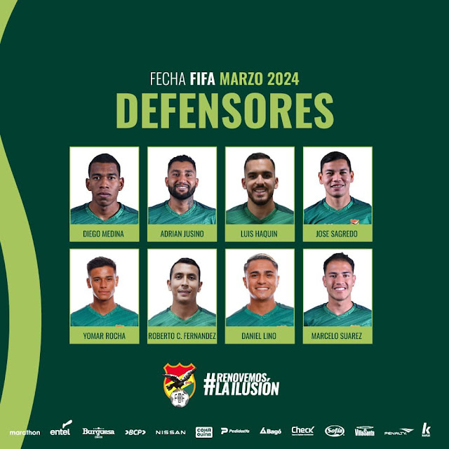 Nomina Selección Boliviana para jugar los Amistosos con Argelia y Andorra