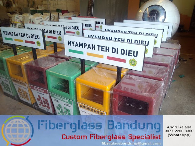 tong sampah fiber 3 pilah