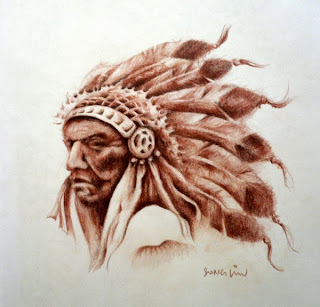 Red Indian 2 sketched by slt