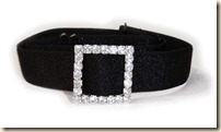 black bra strap with crystal squares