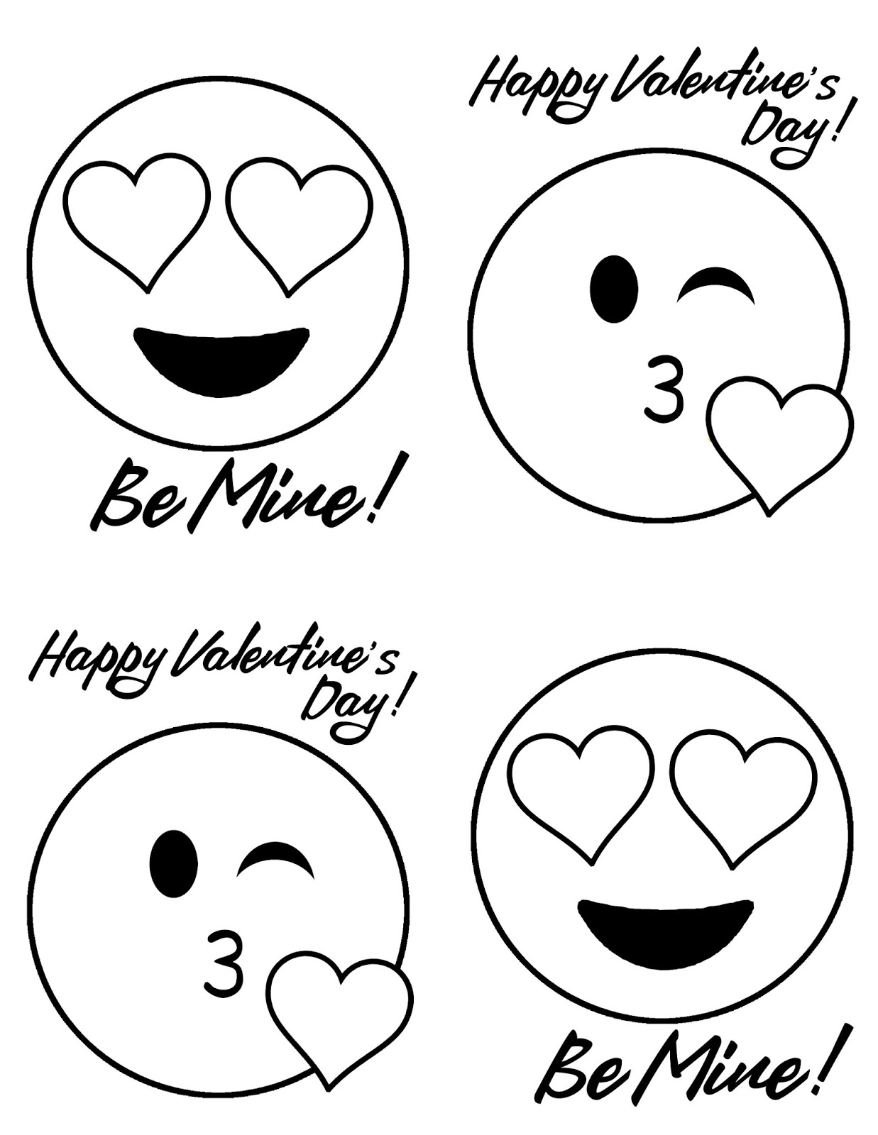 doodlecraft emoji valentine's with free printable