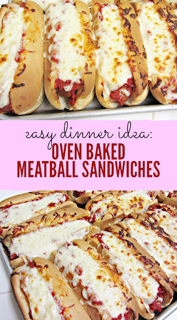 Easy Dinner Idea Oven Baked Meatball Sandwiches Recipe Perfect