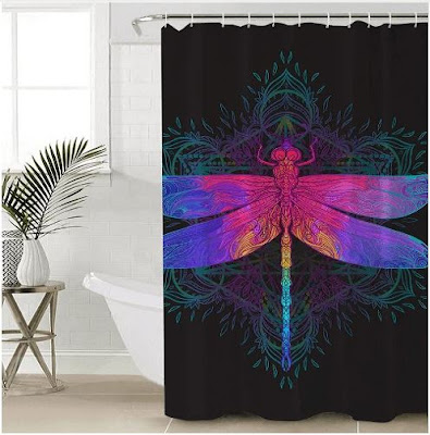 Purple Pink Insect Shower Curtain