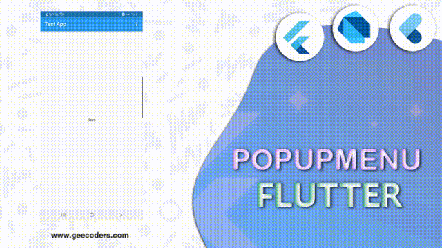 شرح استخدام PopupMenu في Flutter بكل تفاصيلها