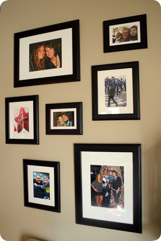 gallery wall dark frames