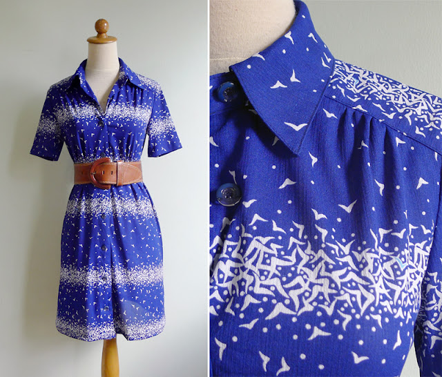 vintage novelty print bird dress