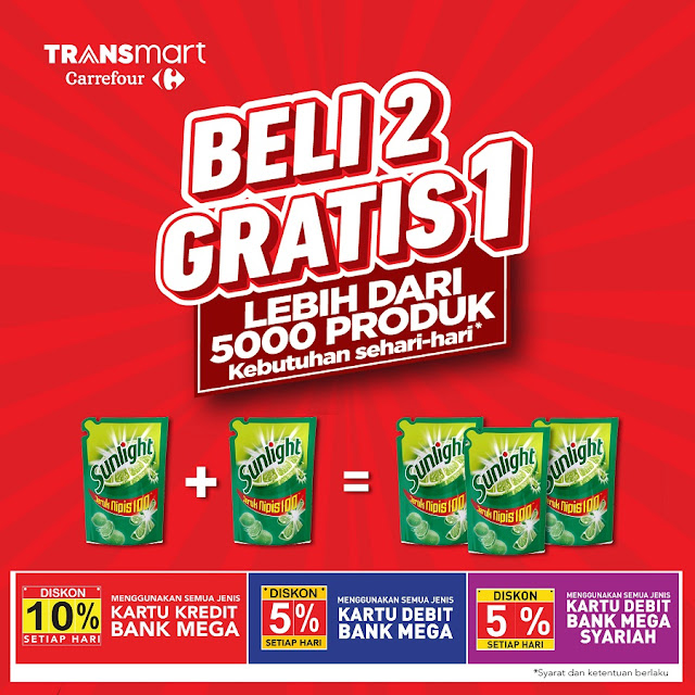 #Transmart #Carrefour - #Promo Beli 2 Gratis 1 Kebutuhan Sehari-hari (s.d 31 Maret 2019)