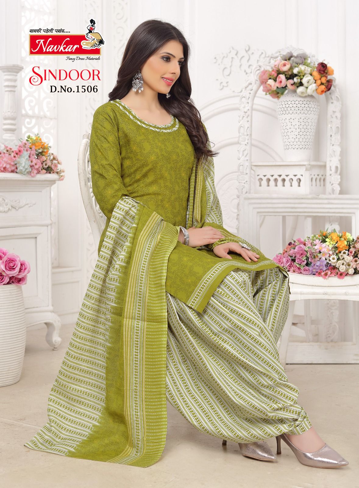 Buy Cotton Printed Sindoor Vol 15 With Inner Navkar Readymad