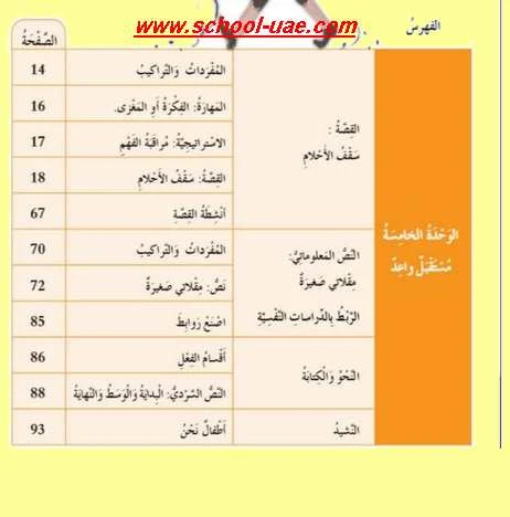 كتاب العربى للصف الرابع الفصل الثانى 2020 الامارات