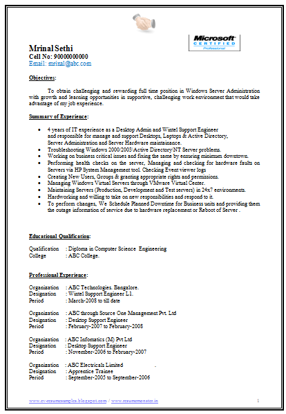 Over 10000 CV and Resume Samples with Free Download: Free ...
