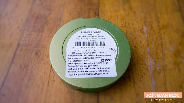 Alverde Puderrouge 01 apricot rumenilo review recenzija