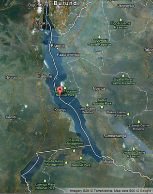 Lake Tanganyika, Lake Tanganyika map