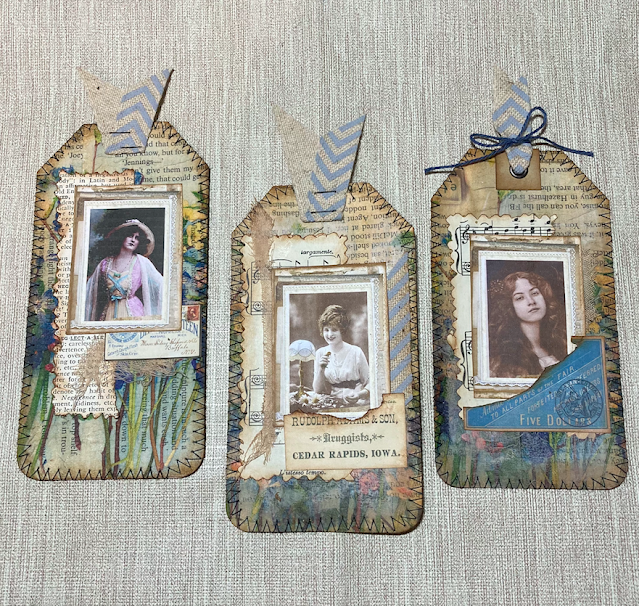 Vintage Days Junk Journal Tags From Book Pages & Paper Napkins