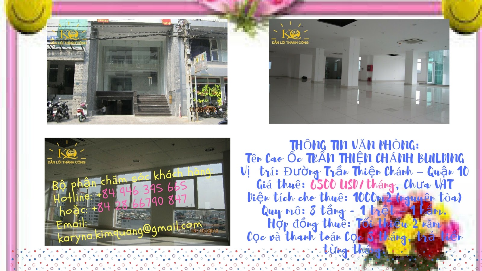 Cho thuê văn phòng quận 10 Trần Thiện Chánh building