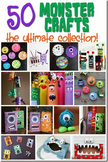 50 Fun & Silly Monster Crafts for Kids #preschool #craftsforkids #monsters