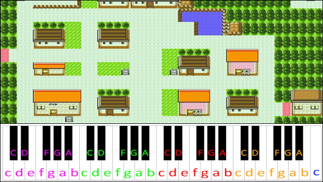 Cianwood City / Ecruteak City (Pokemon GSC) Piano / Keyboard Easy Letter Notes for Beginners