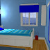 Dinding Kamar Tidur Warna Biru