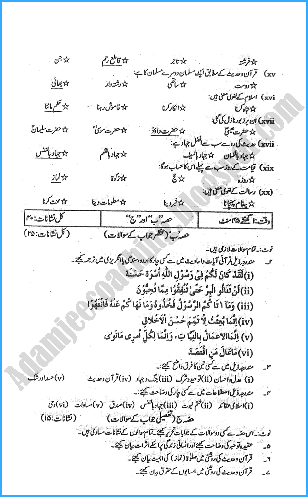 xi-islamiat-past-year-paper-2015