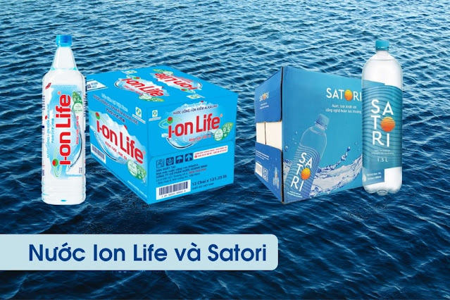 Nước uống ion Life và nước uống Satori