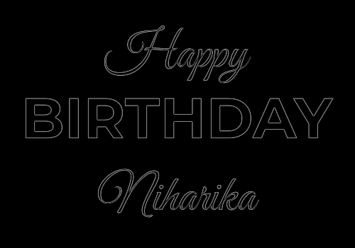 Happy Birthday Niharika (Animated GIF)