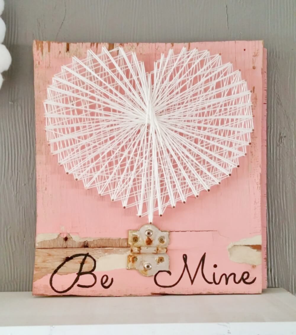 Rustic Valentine String Art