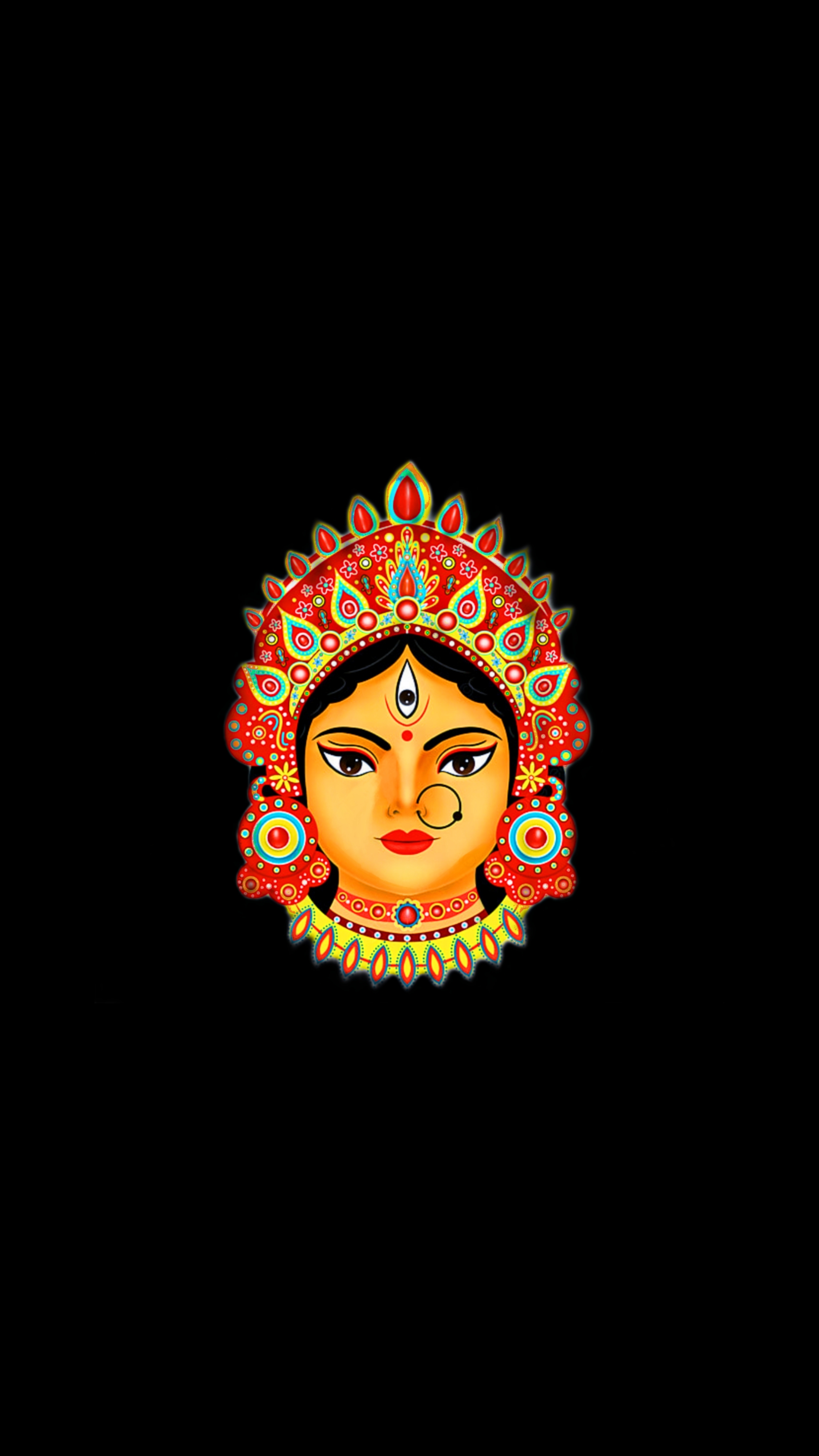 Durga ji Dark Black wallpaper image | Durga ji Wallpapers Dark Black Background