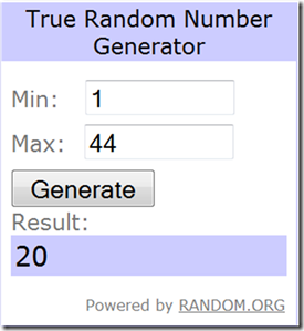 random.org result