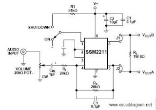1.5W Audio Amplifier with IC SSM2211