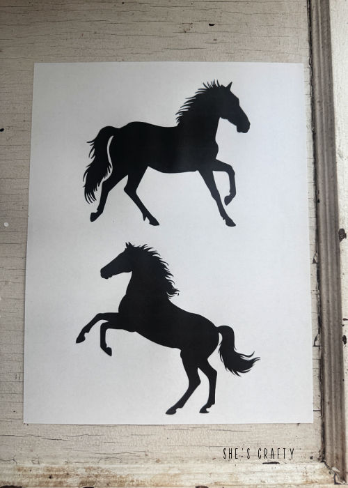 Horse silhouette images from etsy.