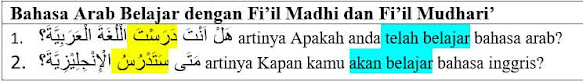 Bahasa Arab Belajar dengan Fi'il Madhi dan Fi'il Mudhori'